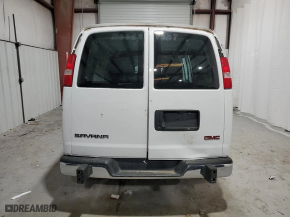 2023 GMC Savana Cargo Van with VIN 1GTW7AFP9P1123588, listed as a Copart auction lot 47600395 with 32,157 mi miles and Clean Title. Bid and sale history available at carsss.com. Image 6.