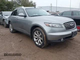 2005 Infiniti FX35 with VIN JNRAS08U65X101029, listed as a IAAI auction lot 41434549 with 117,760 mi miles. Bid and sale history available at carsss.com. Image 1.