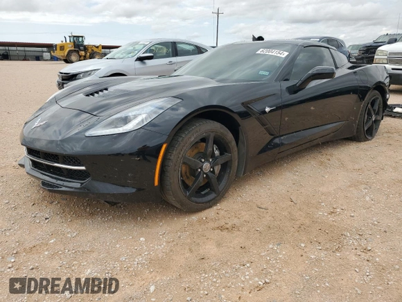 2015 Chevrolet Corvette 1LT with VIN 1G1YB2D71F5123780, listed as a Copart auction lot 62004154 with 0 mi miles and Salvage Title. Bid and sale history available at carsss.com. Image 1.