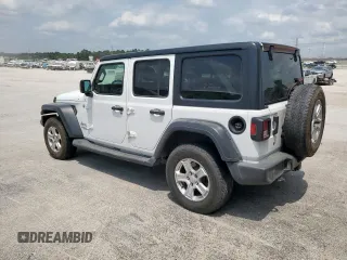 2019 Jeep Wrangler Unlimited Sport S with VIN 1C4HJXDG7KW533575, listed as a Copart auction lot 57068125 with 77,669 mi miles and Salvage title. Bid and sale history available at DreamBid. Image 2.