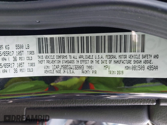 2016 Jeep Cherokee Trailhawk с VIN 1C4PJMBB5GW132003, выставлен на аукционе IAAI как лот 41917571 с пробегом 153 847 миль миль и . История ставок и продаж доступна на DreamBid. Изображение 9.