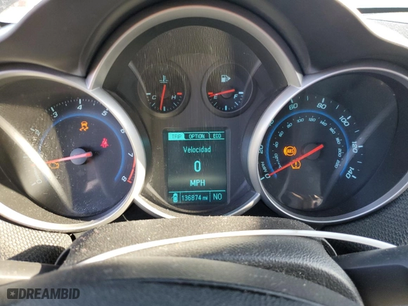 2014 Chevrolet Cruze ECO with VIN 1G1PJ5SB7E7154591, listed as a Copart auction lot 87090564 with 136,874 mi miles and Salvage Title. Bid and sale history available at carsss.com. Image 9.