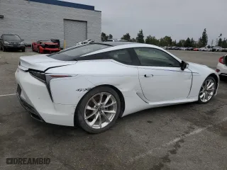 2018 Lexus LC with VIN JTHHP5AY4JA001016, listed as a Copart auction lot 53820545 with 0 mi miles and Salvage Title. Bid and sale history available at carsss.com. Image 3.