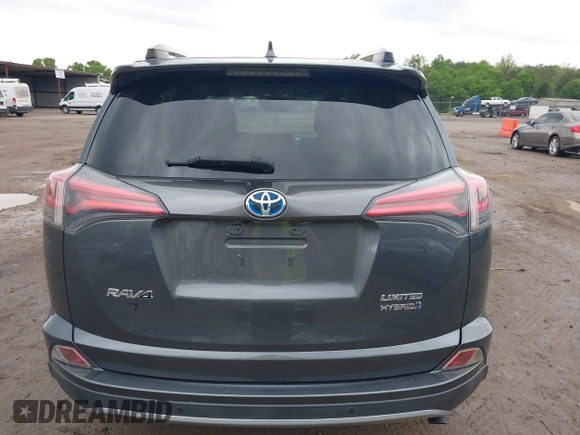 2017 Toyota RAV4 Hybrid Limited with VIN JTMDJREV8HD144858, listed as a IAAI auction lot 42092847 with 135,046 mi miles. Bid and sale history available at carsss.com. Image 16.