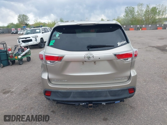 2016 Toyota Highlander Limited with VIN 5TDDKRFH1GS303129, listed as a IAAI auction lot 42112630 with 144,049 mi miles and . Bid and sale history available at DreamBid. Image 16.