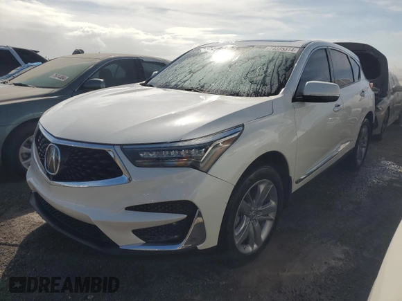 2019 Acura RDX w/Advance Pkg with VIN 5J8TC1H75KL010781, listed as a Copart auction lot 74355314 with 0 mi miles and Non Repairable. Bid and sale history available at carsss.com. Image 1.