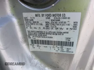 2013 Ford F-250 XL with VIN 1FT7X2BT9DEA15280, listed as a IAAI auction lot 41877278 with 239,362 mi miles and . Bid and sale history available at DreamBid. Image 9.