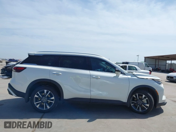 2024 Infiniti QX60 Luxe with VIN 5N1DL1FR2RC354193, listed as a IAAI auction lot 41829558 with 7,748 mi miles and . Bid and sale history available at DreamBid. Image 14.