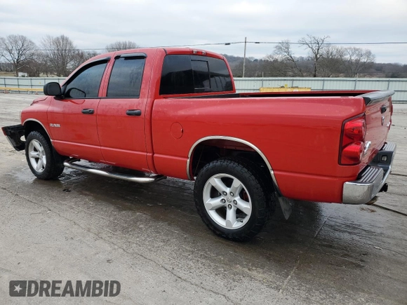 2008 Dodge 1500 SLT z VIN 1D7HU18N88S517520, wystawiony jako Copart lot #44958945 z przebiegiem 162 666 mil mil oraz Szkoda całkowita • Salvage title. Historia ofert i sprzedaży dostępna na DreamBid. Obrazek 2.