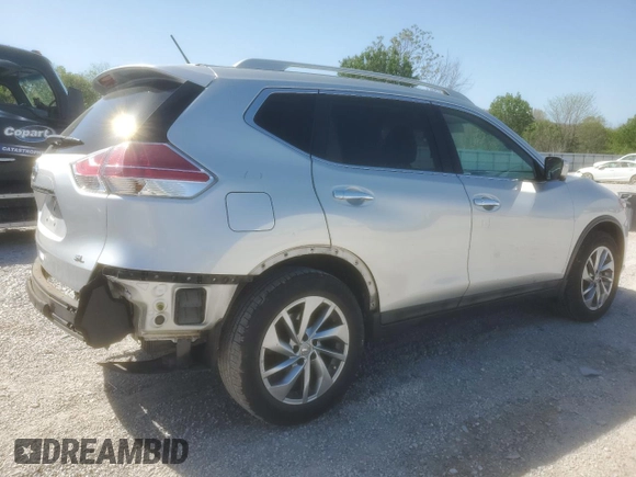2015 Nissan Rogue SV with VIN 5N1AT2MT6FC787079, listed as a Copart auction lot 52744835 with 137,008 mi miles and Salvage Title. Bid and sale history available at DreamBid. Image 3.
