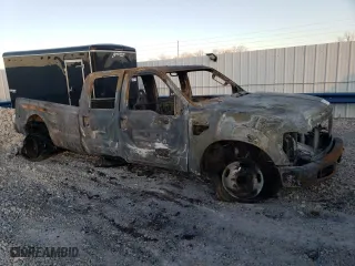2008 Ford Super Duty F-350 DRW XL with VIN 1FTWW33R38EA23100, listed as a Copart auction lot 89307415 with 0 mi miles and Salvage Title. Bid and sale history available at carsss.com. Image 4.