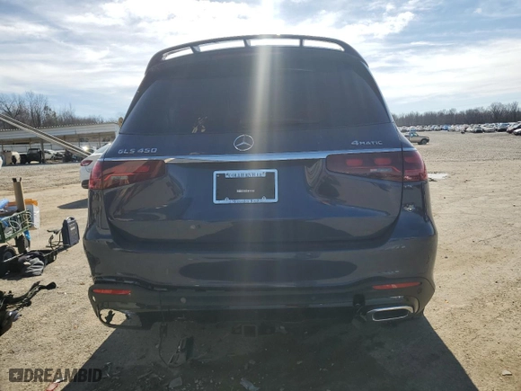 2024 Mercedes-Benz GLS with VIN 4JGFF5KE5RB173041, listed as a Copart auction lot 43262175 with 12,076 mi miles and Salvage Title. Bid and sale history available at carsss.com. Image 6.