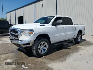 2019 Ram 1500 Big Horn/Lone Star with VIN 1C6SRFFT5KN649163, listed as a Copart auction lot 48713265 with 91,319 mi miles and Salvage Title. Bid and sale history available at carsss.com. Image 1.