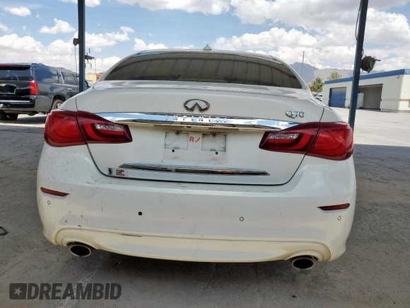 2015 Infiniti Q70 z VIN JN1BY1AP9FM541605, wystawiony jako Copart lot #59394525 z przebiegiem 164 327 mil mil oraz Szkoda całkowita • Salvage title. Historia ofert i sprzedaży dostępna na DreamBid. Obrazek 6.