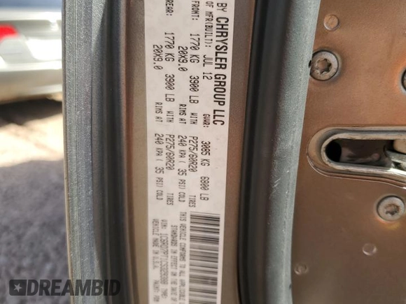 2012 Ram 1500 Laramie Longhorn with VIN 1C6RD7PT1CS329388, listed as a Copart auction lot 46707665 with 121,874 mi miles and Salvage title. Bid and sale history available at DreamBid. Image 12.