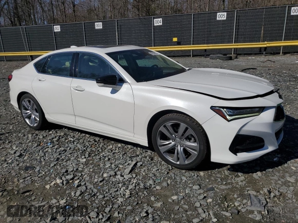 2021 Acura TLX Technology with VIN 19UUB5F48MA006715, listed as a Copart auction lot 49398855 with 47,730 mi miles and Salvage title. Bid and sale history available at DreamBid. Image 4.