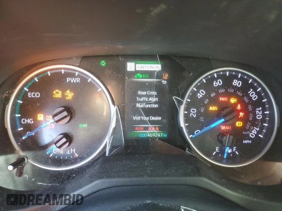 2021 Toyota RAV4 Hybrid XLE with VIN 4T3RWRFV0MU048192, listed as a Copart auction lot 46484215 with 46,942 mi miles and Salvage Title. Bid and sale history available at carsss.com. Image 9.