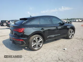 2023 Audi Q5 Sportback S line Premium Plus with VIN WA15AAFY3P2011105, listed as a Copart auction lot 58614205 with 37,714 mi miles and Salvage title. Bid and sale history available at DreamBid. Image 3.