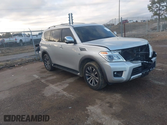 2018 Nissan Armada SV with VIN JN8AY2ND6J9057888, listed as a IAAI auction lot 41092571 with 143,263 mi miles. Bid and sale history available at carsss.com. Image 1.