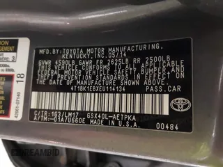 2014 Toyota Avalon Limited with VIN 4T1BK1EBXEU114134, listed as a IAAI auction lot 41727586 with 117,592 mi miles and . Bid and sale history available at DreamBid. Image 9.