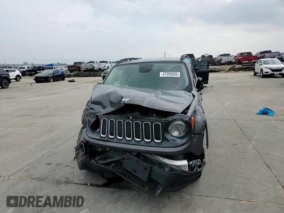 2017 Jeep Renegade Latitude with VIN ZACCJABB6HPE80579, listed as a Copart auction lot 47595555 with 145,931 mi miles and Salvage Title. Bid and sale history available at DreamBid. Image 12.
