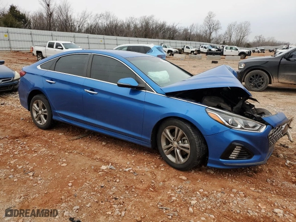 2019 Hyundai Sonata Sport with VIN 5NPE34AF9KH750588, listed as a Copart auction lot 44385125 with 0 mi miles and Salvage Title. Bid and sale history available at carsss.com. Image 4.