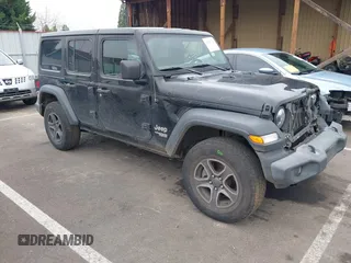 2018 Jeep Wrangler Unlimited Sport z VIN 1C4HJXDN8JW197366, wystawiony jako IAAI lot #41751730 z przebiegiem 147 523 mil mil oraz . Historia ofert i sprzedaży dostępna na DreamBid. Obrazek 1.
