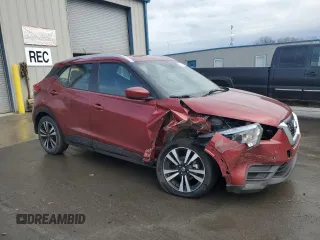 2020 Nissan Kicks SV with VIN 3N1CP5CV0LL537622, listed as a Copart auction lot 52837595 with 88,158 mi miles and Salvage Title. Bid and sale history available at DreamBid. Image 4.