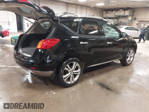 2009 Nissan Murano S with VIN JN8AZ18W19W134457, listed as a IAAI auction lot 41820814 with 132,672 mi miles and . Bid and sale history available at carsss.com. Image 4.