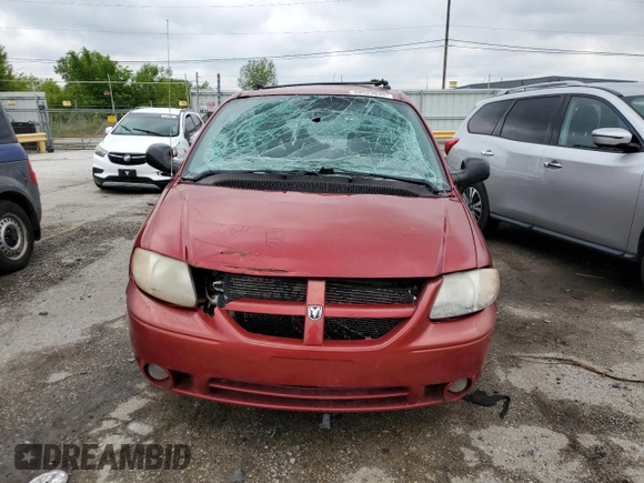 2005 Dodge Caravan SXT with VIN 2D4GP44L05R480918, listed as a Copart auction lot 58523645 with 212,535 mi miles and Salvage title. Bid and sale history available at DreamBid. Image 5.