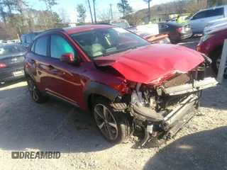 2021 Hyundai Kona Limited with VIN KM8K33A55MU661495, listed as a IAAI auction lot 41176677 with 56,131 mi miles. Bid and sale history available at carsss.com. Image 1.