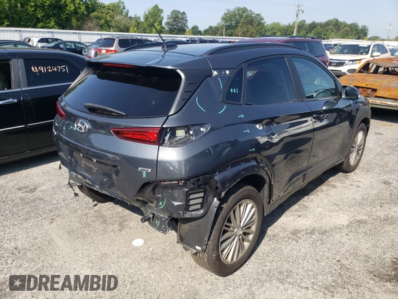 2020 Hyundai Kona SEL with VIN KM8K2CAA7LU531698, listed as a Copart auction lot 49087601 with 27,170 mi miles and . Bid and sale history available at DreamBid. Image 4.
