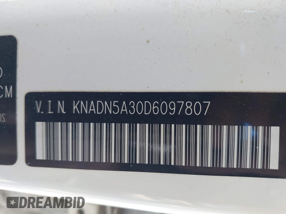 2013 Kia Rio SX with VIN KNADN5A30D6097807, listed as a IAAI auction lot 41958802 with 23,944 mi miles. Bid and sale history available at carsss.com. Image 9.