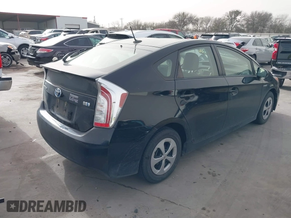 2013 Toyota Prius One with VIN JTDKN3DU3D1724080, listed as a IAAI auction lot 41726093 with 90,129 mi miles. Bid and sale history available at carsss.com. Image 4.