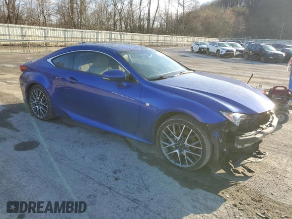 2015 Lexus RC 350 F Sport with VIN JTHSE5BC2F5003278, listed as a Copart auction lot 49997085 with 100,204 mi miles and Salvage title. Bid and sale history available at DreamBid. Image 4.