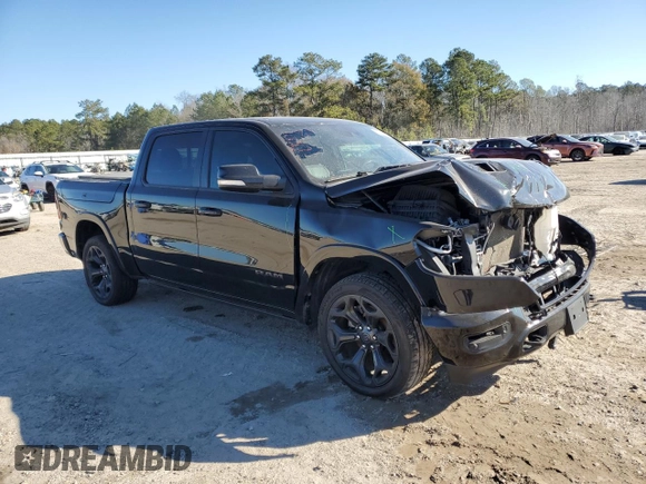 2020 Ram 1500 Limited with VIN 1C6SRFHT5LN274051, listed as a Copart auction lot 87700145 with 0 mi miles and Salvage Title. Bid and sale history available at carsss.com. Image 4.