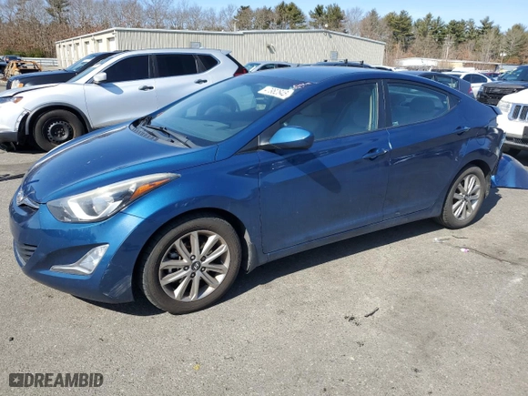2014 Hyundai Elantra SE with VIN KMHDH4AE0EU053966, listed as a Copart auction lot 47982645 with 104,330 mi miles and Salvage Title. Bid and sale history available at carsss.com. Image 1.
