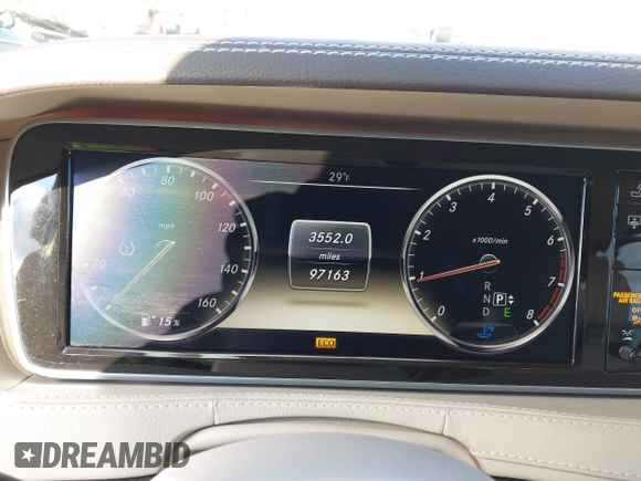 2014 Mercedes-Benz S-Class S 550 with VIN WDDUG8CB8EA043744, listed as a IAAI auction lot 41247182 with 97,163 mi miles. Bid and sale history available at carsss.com. Image 7.