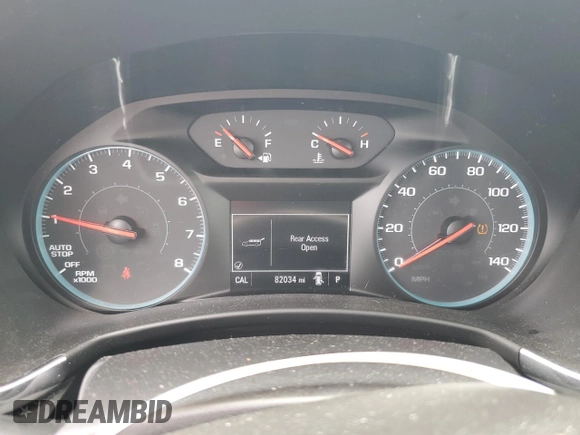 2018 Chevrolet Equinox LT with VIN 2GNAXJEV6J6291677, listed as a Copart auction lot 55017845 with 82,034 mi miles and Salvage Title. Bid and sale history available at DreamBid. Image 9.