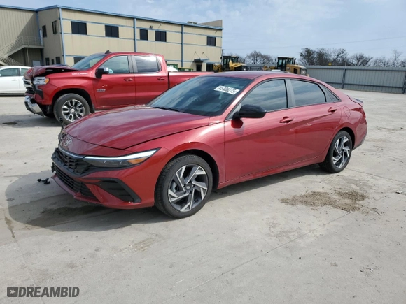 2025 Hyundai Elantra SEL Sport with VIN KMHLM4DG4SU916624, listed as a Copart auction lot 45486275 with 995 mi miles and Salvage Title. Bid and sale history available at carsss.com. Image 1.