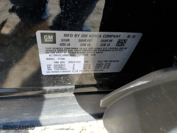 2021 Chevrolet TrailBlazer ACTIV with VIN KL79MVSL5MB076241, listed as a Copart auction lot 88586675 with 0 mi miles and Salvage Title. Bid and sale history available at carsss.com. Image 13.