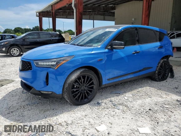 2022 Acura RDX w/A-Spec Advance Package with VIN 5J8TC2H84NY000040, listed as a Copart auction lot 70941413 with 24,066 mi miles and Salvage Title. Bid and sale history available at carsss.com. Image 1.