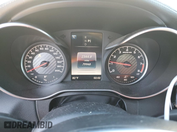 2017 Mercedes-Benz C 63 AMG with VIN 55SWF8GB0HU194099, listed as a Copart auction lot 84697274 with 79,948 mi miles and Salvage title. Bid and sale history available at DreamBid. Image 9.