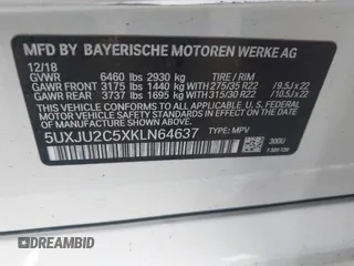 2019 BMW X5 xDrive50i с VIN 5UXJU2C5XKLN64637, выставлен на аукционе IAAI как лот 42182077 с пробегом Не указан миль и . История ставок и продаж доступна на DreamBid. Изображение 9.