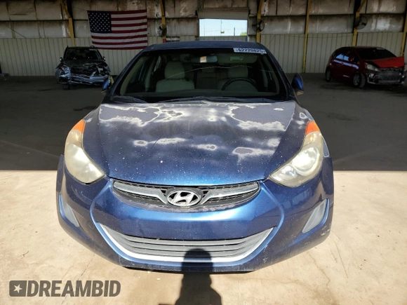 2013 Hyundai Elantra GLS with VIN KMHDH4AE4DU559122, listed as a Copart auction lot 62220825 with 183,220 mi miles and Clean title. Bid and sale history available at DreamBid. Image 5.