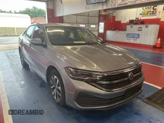 2024 Volkswagen Jetta S with VIN 3VW5M7BU9RM053354, listed as a IAAI auction lot 42844616 with 22,610 mi miles and . Bid and sale history available at DreamBid. Image 1.