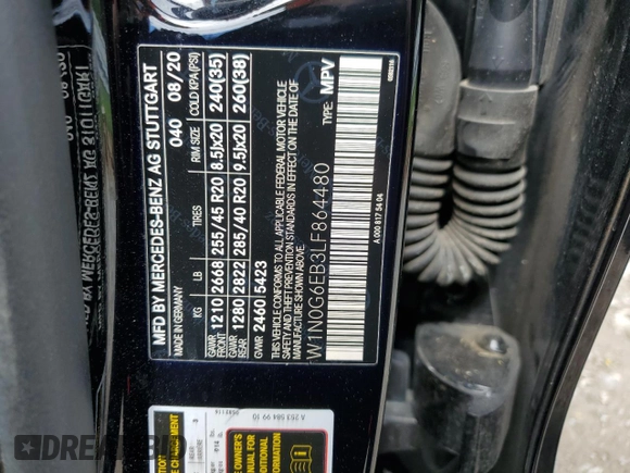 2020 Mercedes-Benz GLC with VIN W1N0G6EB3LF864480, listed as a Copart auction lot 70391864 with 77,869 mi miles and Salvage Title. Bid and sale history available at carsss.com. Image 14.