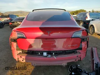 2023 Tesla Model 3 Long Range with VIN 5YJ3E1EB1PF462240, listed as a Copart auction lot 45743405 with 42,635 mi miles and Salvage Title. Bid and sale history available at DreamBid. Image 6.