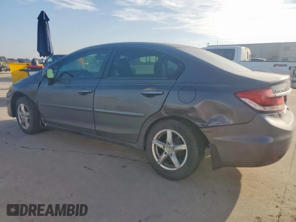 2013 Honda Civic LX z VIN 2HGFB2F50DH502593, wystawiony jako Copart lot #58256345 z przebiegiem 178 975 mil mil oraz Szkoda całkowita • Salvage title. Historia ofert i sprzedaży dostępna na DreamBid. Obrazek 2.