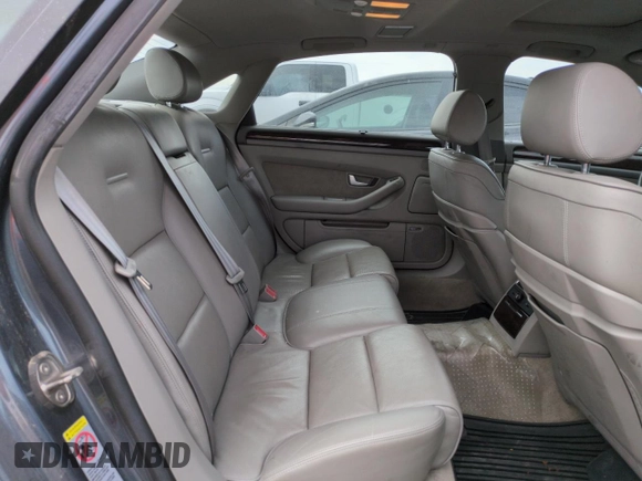 2004 Audi A8 with VIN WAUML44E04N021359, listed as a Copart auction lot 63251205 with 68,626 mi miles and Salvage title. Bid and sale history available at DreamBid. Image 10.